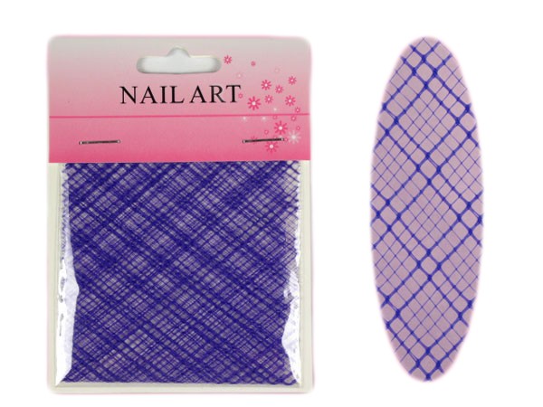 NEUHEIT Nail Art NETZ 2Stück x 6,5cm x 15cm in Violett 38-D