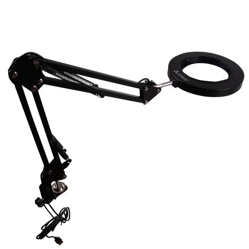 Kosmetiklampe mit Lupe LED Tischlampe Leuchte Arbeitsplatzleuchte schwarz 23893