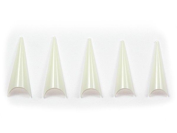 500 French Tips STILETTO Natur französische Form RNTIP-63-N
