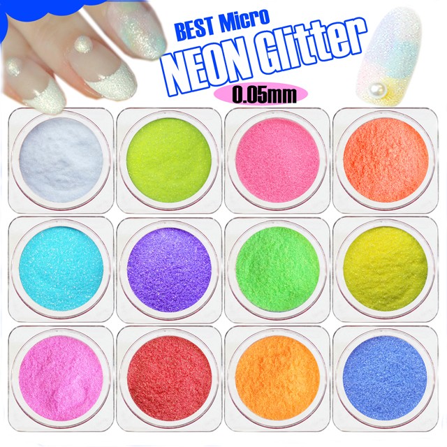 12 Döschen Glitter Puder ULTRA fein HIGH Gloss 0,05mm AGP-207
