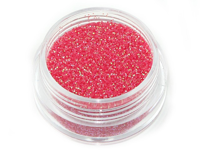 1x Döschen Glitter Puder / Farbe : Hell Rot-24