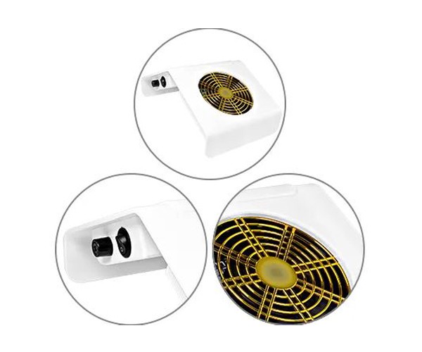 Nagelstaubsauger Staubabsaugung Nail Dust Collector Lüfter 082457 in WEISS