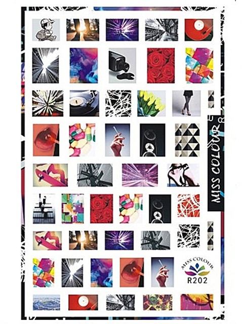 Nail Art STICKER selbstklebende Aufkleber Foto Bild Motiv R202