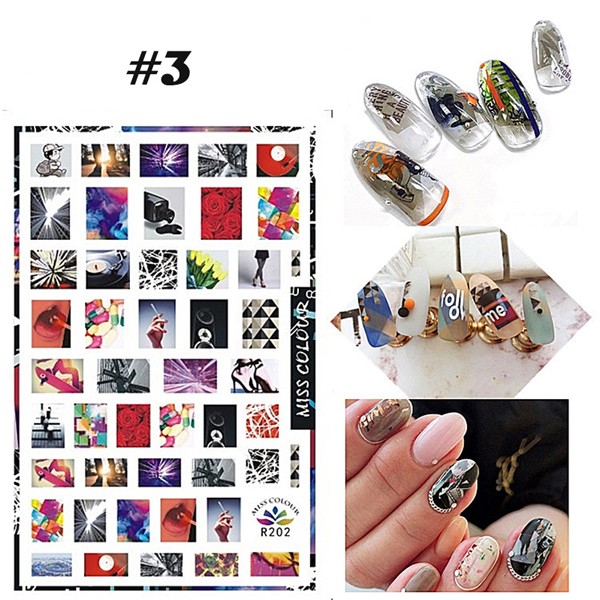 Nail Art STICKER selbstklebende Aufkleber Foto Bild Motiv R202