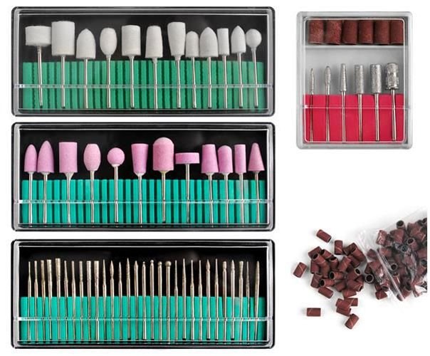 Nagel Fräser Aufsätze Bits mit Schleifbänder SET 8944