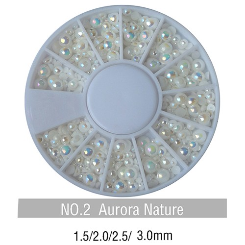 500 weisse Perlen 4 Grössen Hochzeitsperlen Aurora nature APS-834-2