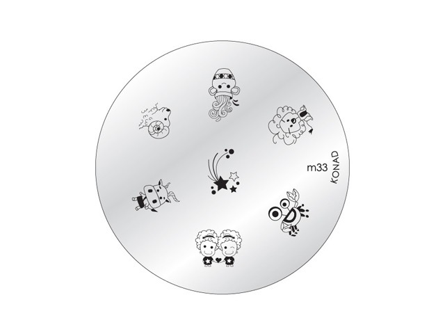 KONAD Stamping Schablone Original für Stamping Lack Nr. M33
