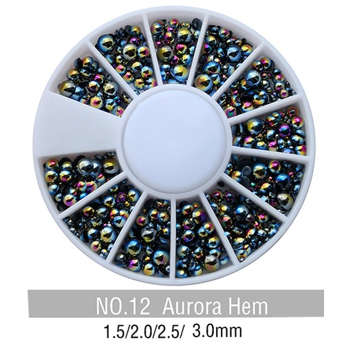 500 weisse Perlen 4 Grössen Hochzeitsperlen Aurora Hem APS-834-12