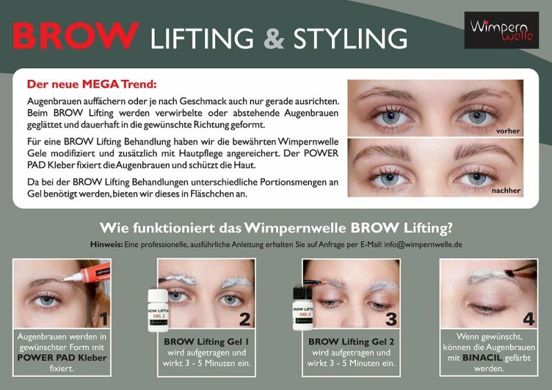 Wimpernwelle BROW Lifting Komplett Kit 15 Behandlungen Set 10520D