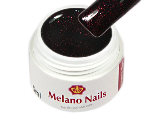 Glitter UV Gel Made in Germany 5ml Black Star Magic Red