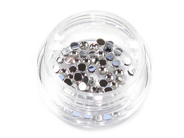 50 Nail Art Straßsteine Steine Transparent RUNDE 2,5mm R-115B-10
