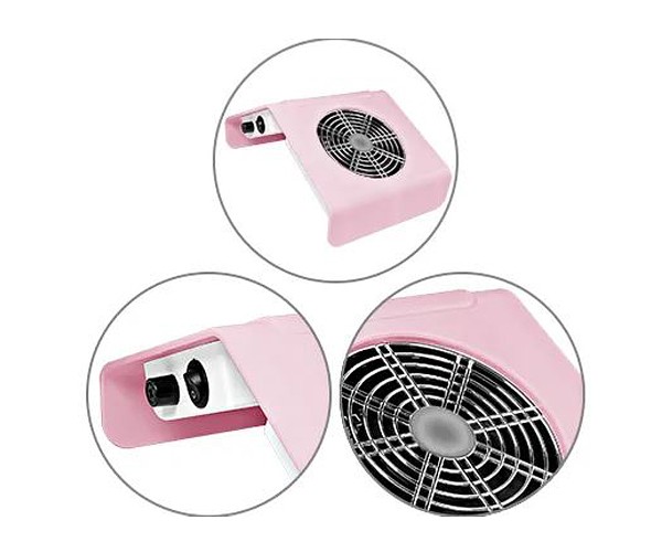 Nagelstaubsauger Staubabsaugung Nail Dust Collector Lüfter 082457 in ROSA