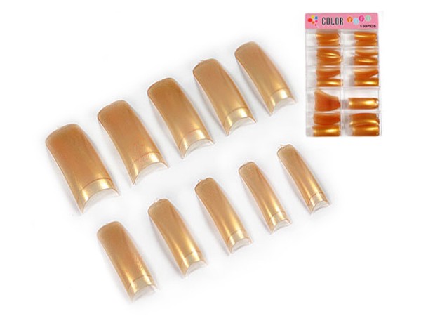 100 FRENCH TIPS "SOMMER DESIGN" Pearl Rot-Orange C09-100