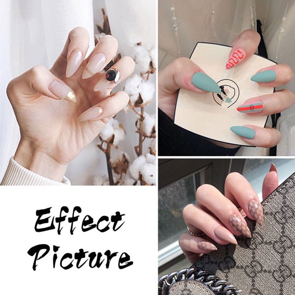 500 Mandel Tips Mandeform Fullcover in 10 Größen CLEAR RNTIP-087