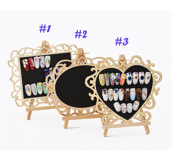 Präsentations Herz Holz Chart Tips Nail Art Display Ständer RNT-502
