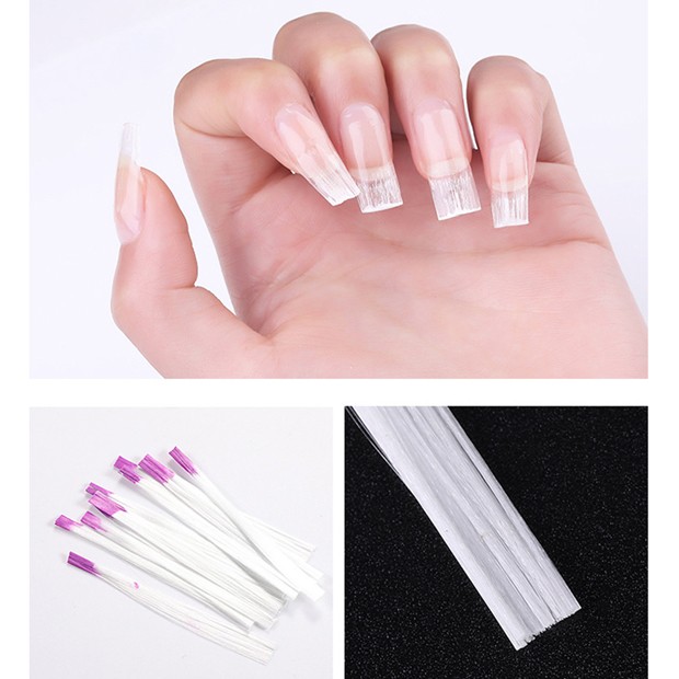 10 Bündel Fiberglas Streifen Fasern Reparatur Nagelverstärkung RNT-557