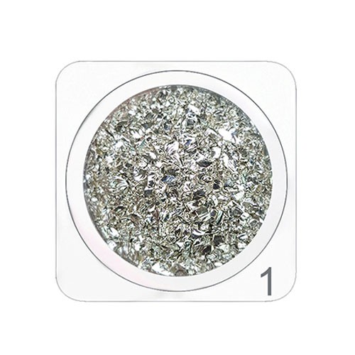 Muschel SEASHELL Nail Art Desing in Silber CJ-72-1