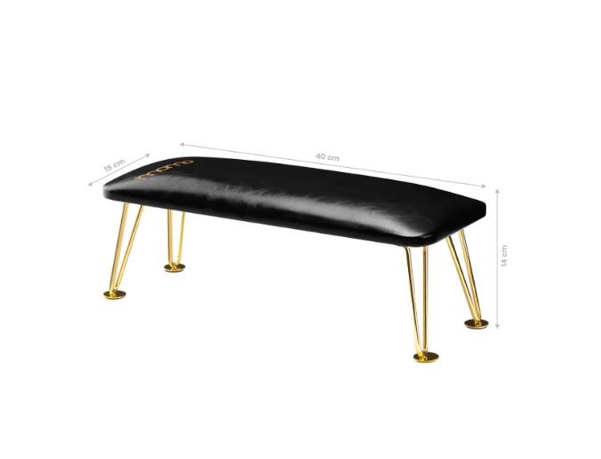 Handauflage Maniküre Nagel Armauflage Handkissen Armrest schwarz-gold 141217