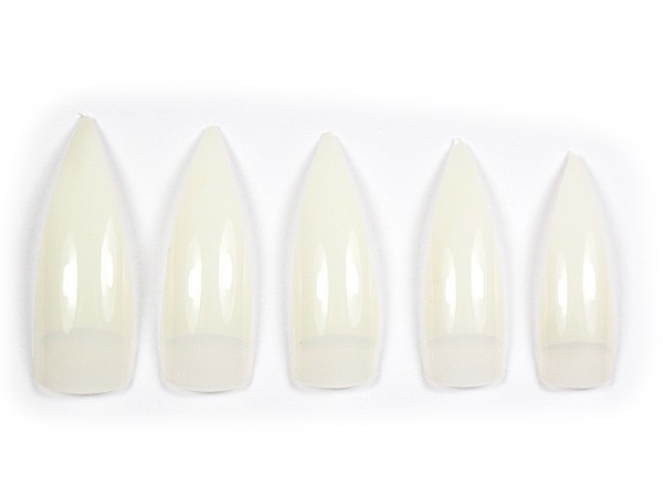 500 Design Tips STILETTO in NATUR mit Klebefläche NT-80