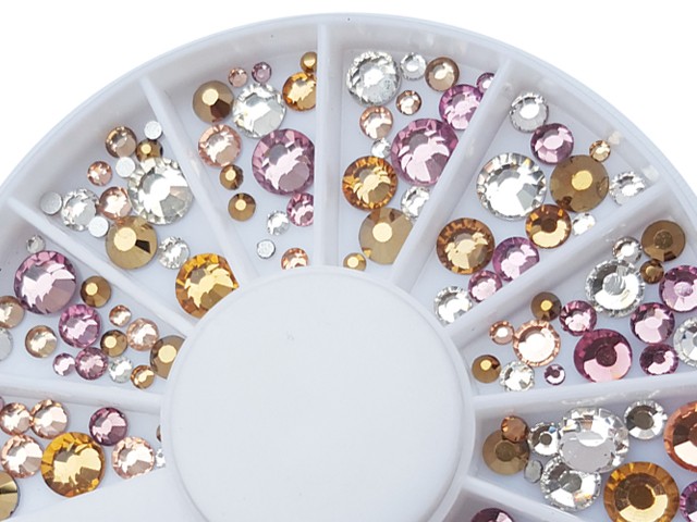 200 Runde Crystal Steine 12 Größen in 4 Farben Crystal R-253