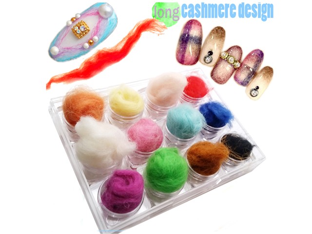 12 Döschen Nail Art Cashmere Flocker QS-080