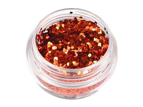 1 x Döschen Pailetten Einleger Farbe : metallic BRAUN