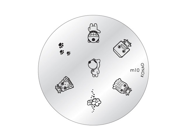 KONAD Stamping Schablone Original für Stamping Lack Nr. M10