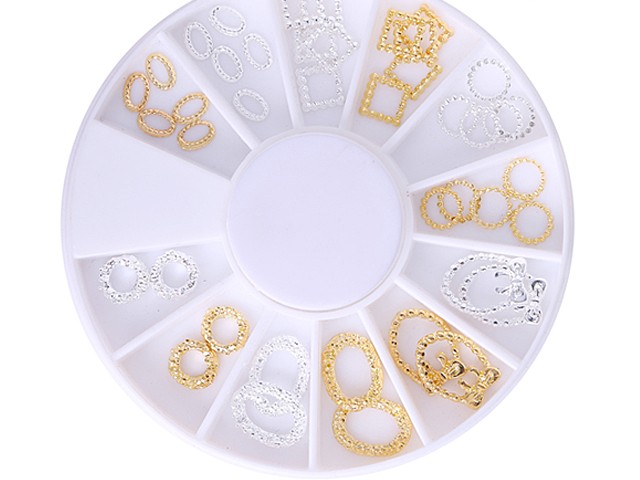 40 Stück Nail Art Metall Plating in Farben Gold Silber AP-64