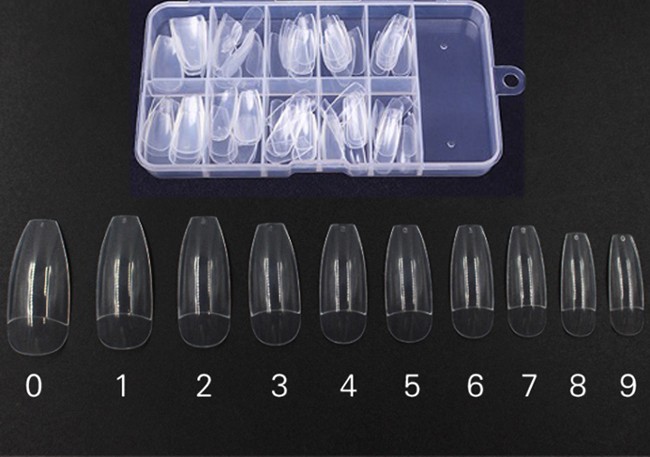 100 Ballerina Tips in 10 Größen mit Box clear NT-108C