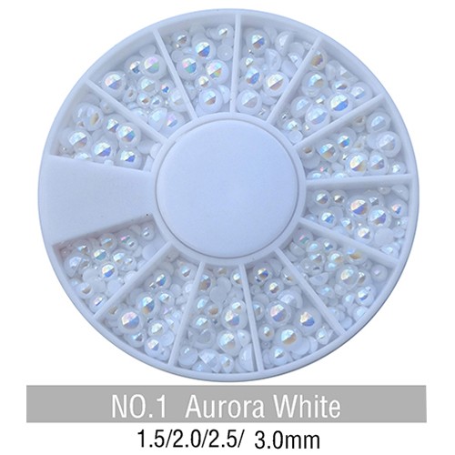 500 weisse Perlen 4 Grössen Hochzeitsperlen Aurora white APS-834-1