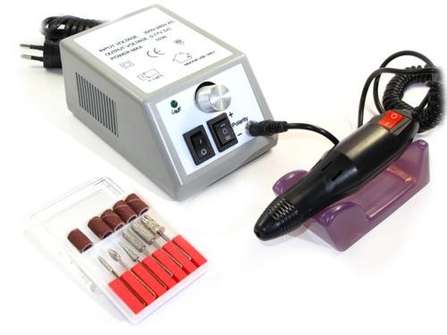 Fräser Maniküre Schleifer Gerät mit Zubehör 11tlg in Grau