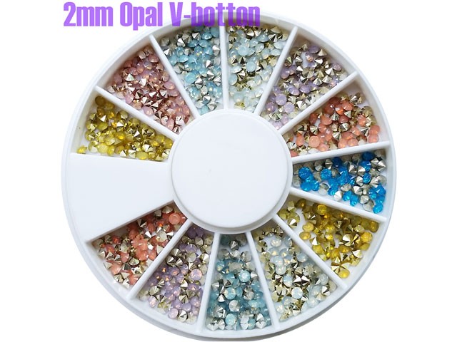 450 Straßsteine in 12 Farben 1,6mm Diamant Crystal Form R-125