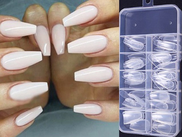 100 Ballerina Tips in 10 Größen mit Box clear NT-108C