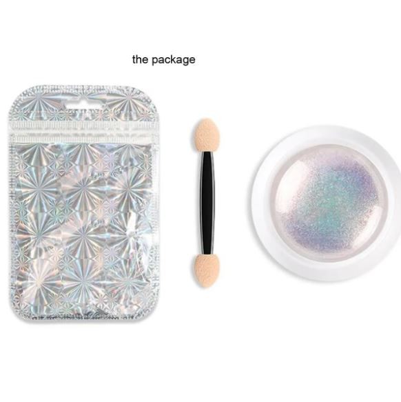 Aurora Nail Art Pigment Puder 0,5g UV Finish mit Applikator