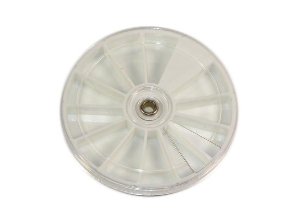 1 x LEERES RONDELL mit 12 Fächer in weiss PB-24