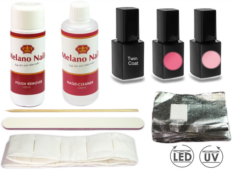 UV Polish Einsteiger STARTER SET 2x UV Polish in Rosa Set-82