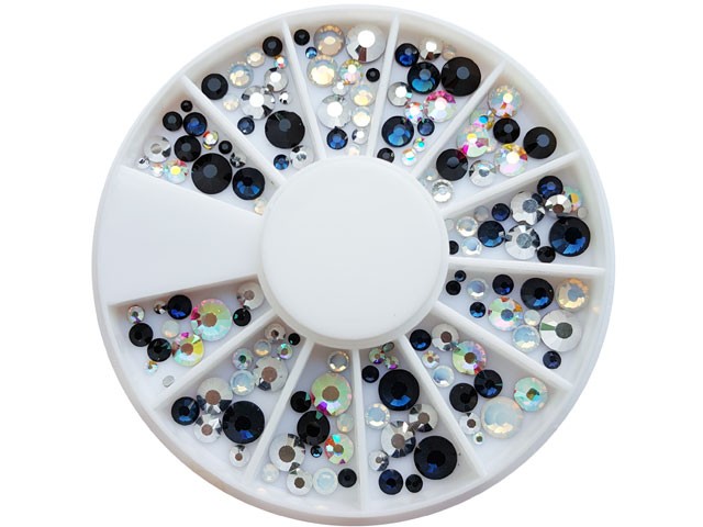 200 Runde Crystal Steine 12 Größen in 5 Farben Crystal R-255