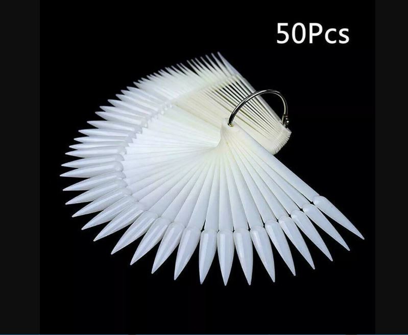 Stiletto 50 TIPs Display Präsentation Sticks Natur mit Ring natur 144341