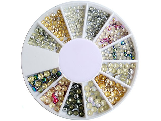 200 Stück Nail Art Metall Plating in 2 Größen Irisierend Bunt AP-65