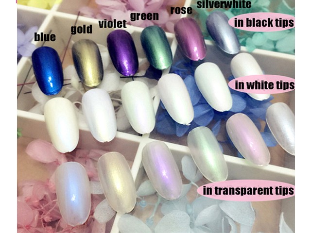 6er Set Chrom Pigment Micro Mirror Spiegeleffekt Puder AGP-135