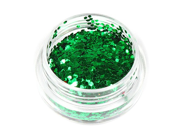 1xDöschen Pailetten Einleger Farbe:metallic dunkel Grün