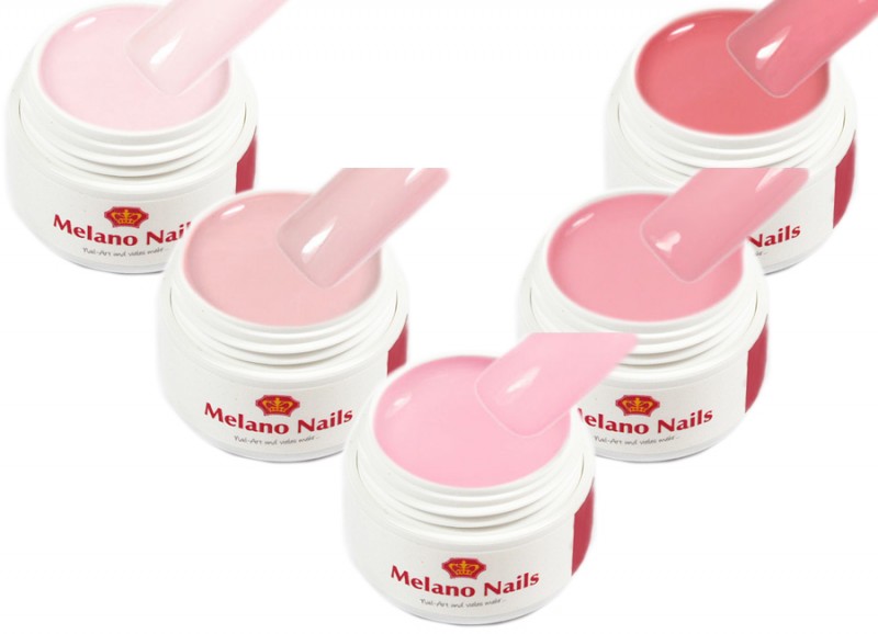 Serie Rosa 5er Set je 5ml UV Gel Made in Germany Set-35