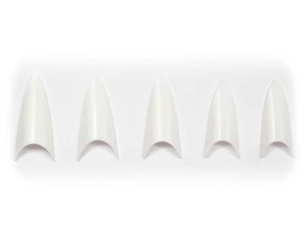 500 Design French Tips STILETTO in weiss NT-45