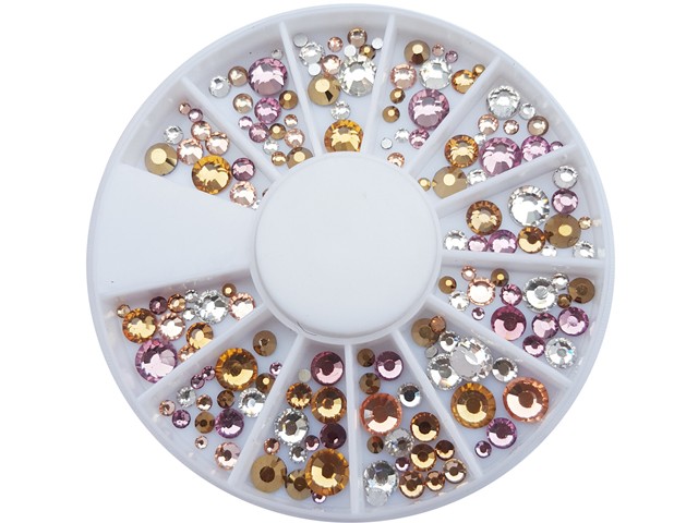 200 Runde Crystal Steine 12 Größen in 4 Farben Crystal R-253