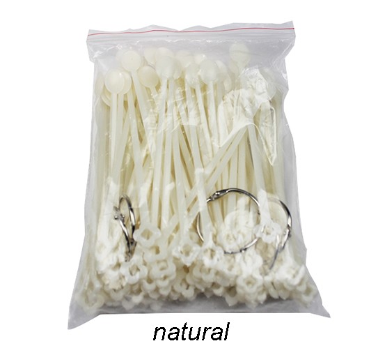 100 TIPs Display Präsentation Sticks Natur mit 5 Ringe RNT-417