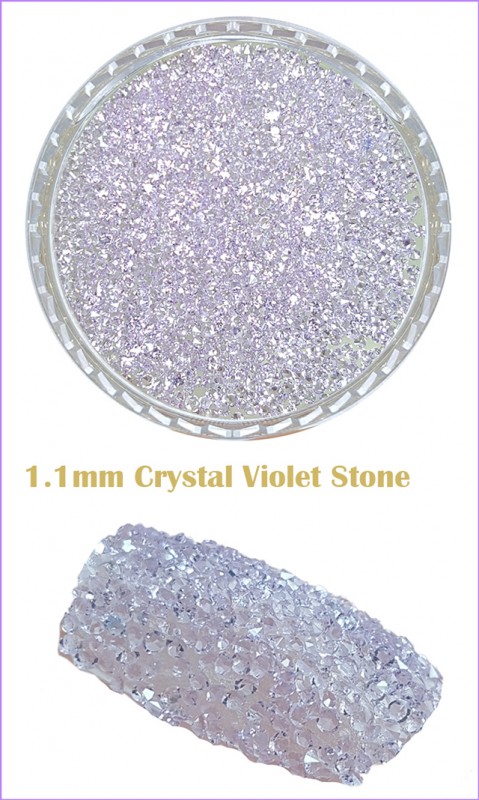 700 Straßsteine Diamant Crystal 1,1mm V Form Violett R-285