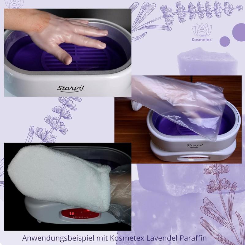 Paraffin Set Starpil Kit Paraffinerwärmer mit 6x Paraffin und Kosmetik