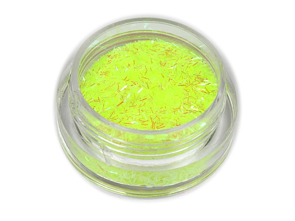 1 X Döschen LASER STREIFEN FÄDEN in Pastel Gelb