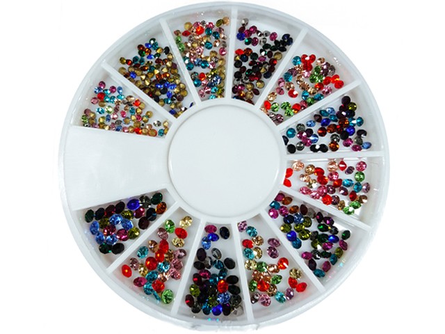 350 Straßsteine 12 Grössen 12 Farben Diamant Crystal Form R-269V