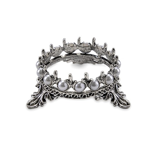 Pinselablage Krone Nail Pinselhalter Ablage in Silber Metall RNT-378